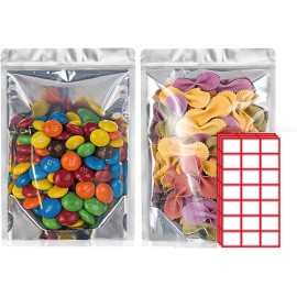 BELLE KR 5x8 Mylar Bags Stand Up - Pack Of 1000-7.5mil Thick - Clear Mylar Bags with See Through Window for Freeze Dryer