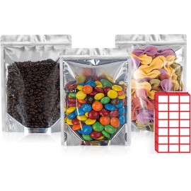 BELLE KR 4x6 Mylar Bags Stand Up - Pack Of 1000-7.5mil Thick - Clear Mylar Bags with See Through Window for Freeze Dryer