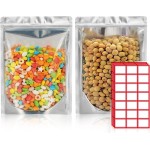 BELLE KR 6x9 Mylar Bags Stand Up - Pack Of 1000-7.5mil Thick - Clear Mylar Bags with See Through Window for Freeze Dryer