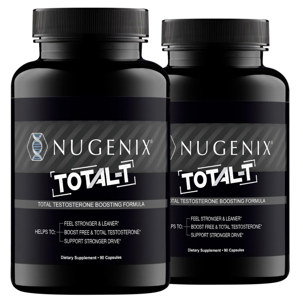 Nugenix Total-T, Free and Total Testosterone Booster Supplement for Men, 180 Count