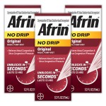 Afrin No Drip Original Nasal Mist Triple Pack, Non-Drowsy, Fast-Acting Decongestant for Nasal Congestion and Sinus Pressure Relief, Adults and Children 6 and Older, .5 fl oz (Pack of 3)