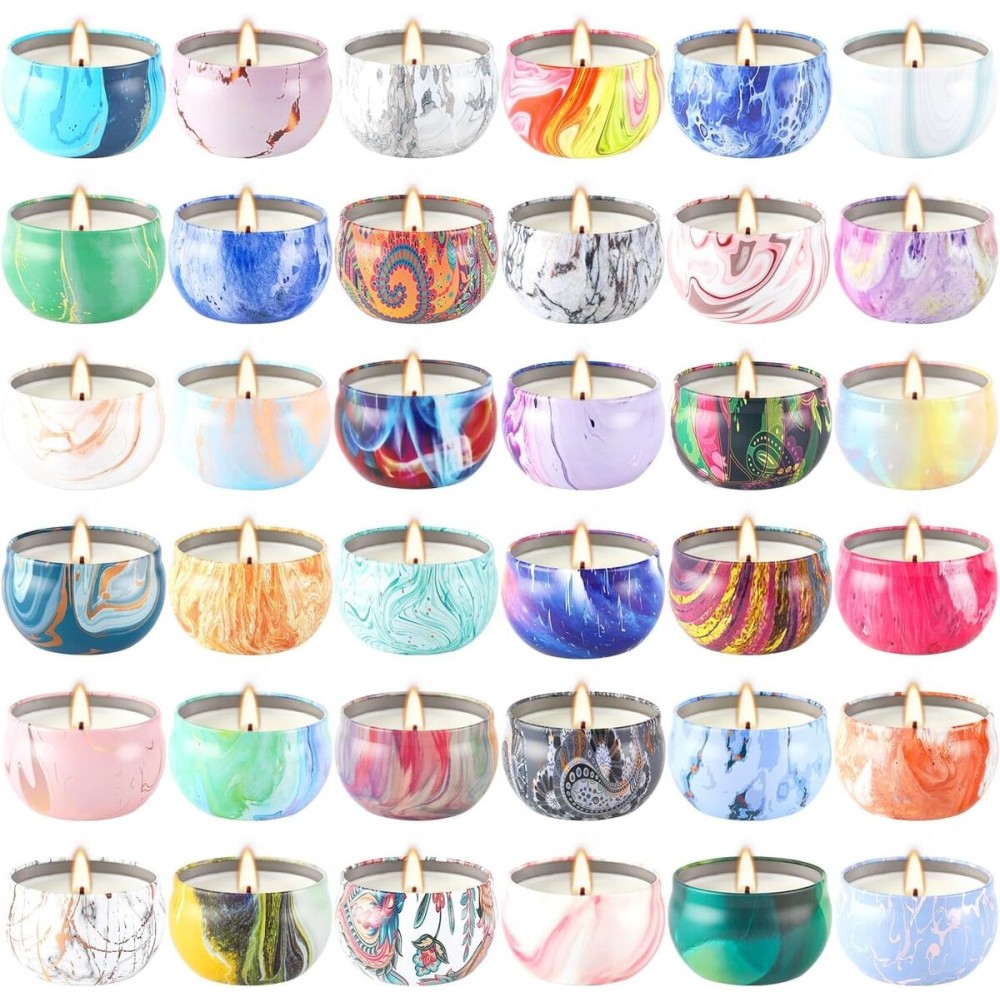 Howemon 36 Pack Christmas Scented Candles Set for Home, Relaxing Stress Relief, Aromatherapy - Natural Soy Wax and Fragrance - Gifts for Women, Mom, Best Friend, Wife, Birthday