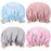 4 Pcs Shower Caps Hat for Women and Girl, Reusable Waterproof Bath Cap Double Waterproof Layers Cat and Boat Pattern