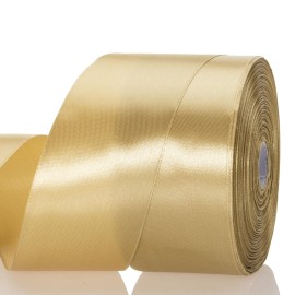 YASEO 2 Inch Champaign Gold Solid Satin Ribbon, 50 Yards Craft Fabric Ribbon for Gift Wrapping Floral Bouquets Wedding Party Decoration