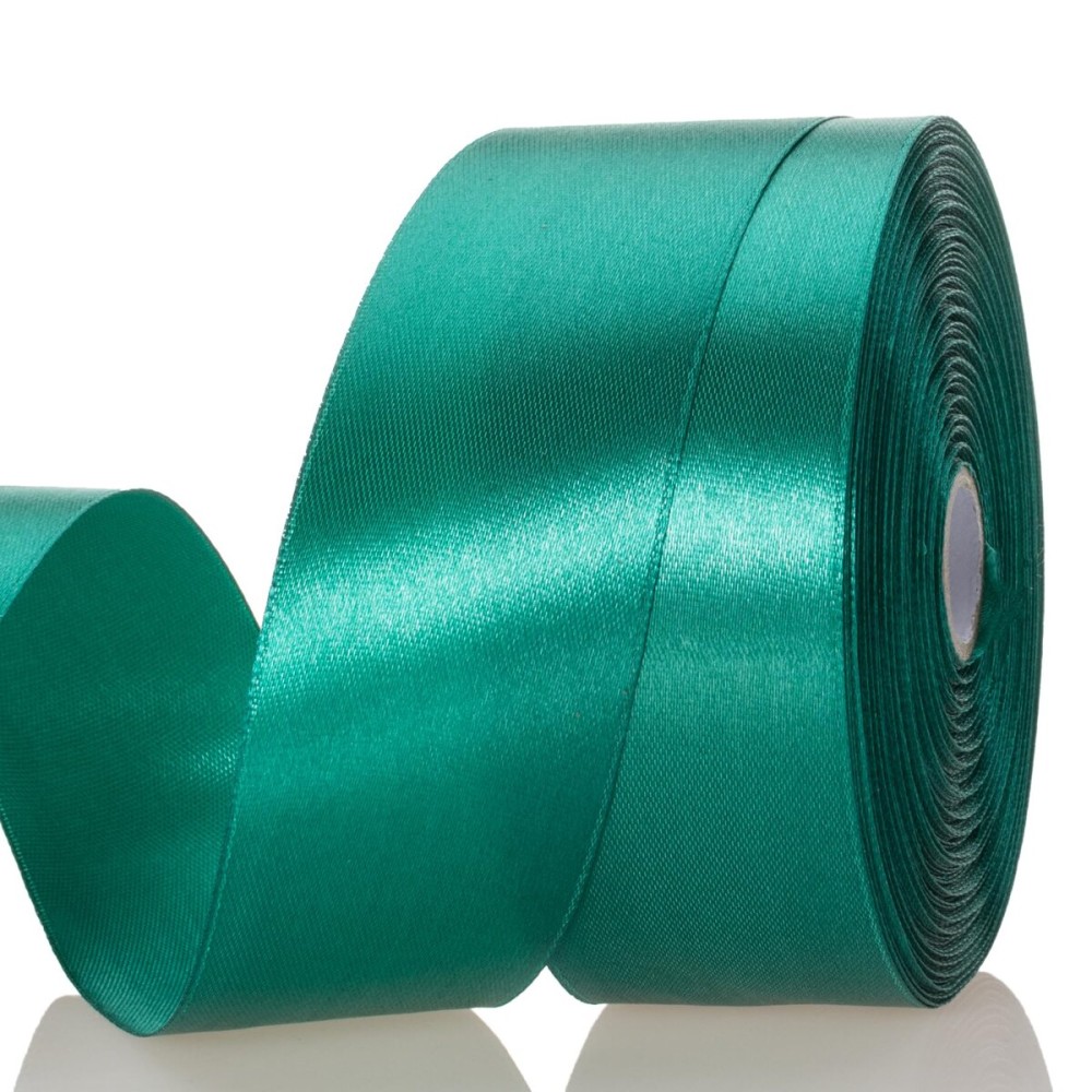 YASEO 1 1/2 Inch Teal Solid Satin Ribbon, 50 Yards Craft Fabric Ribbon for Gift Wrapping Floral Bouquets Wedding Party Decoration