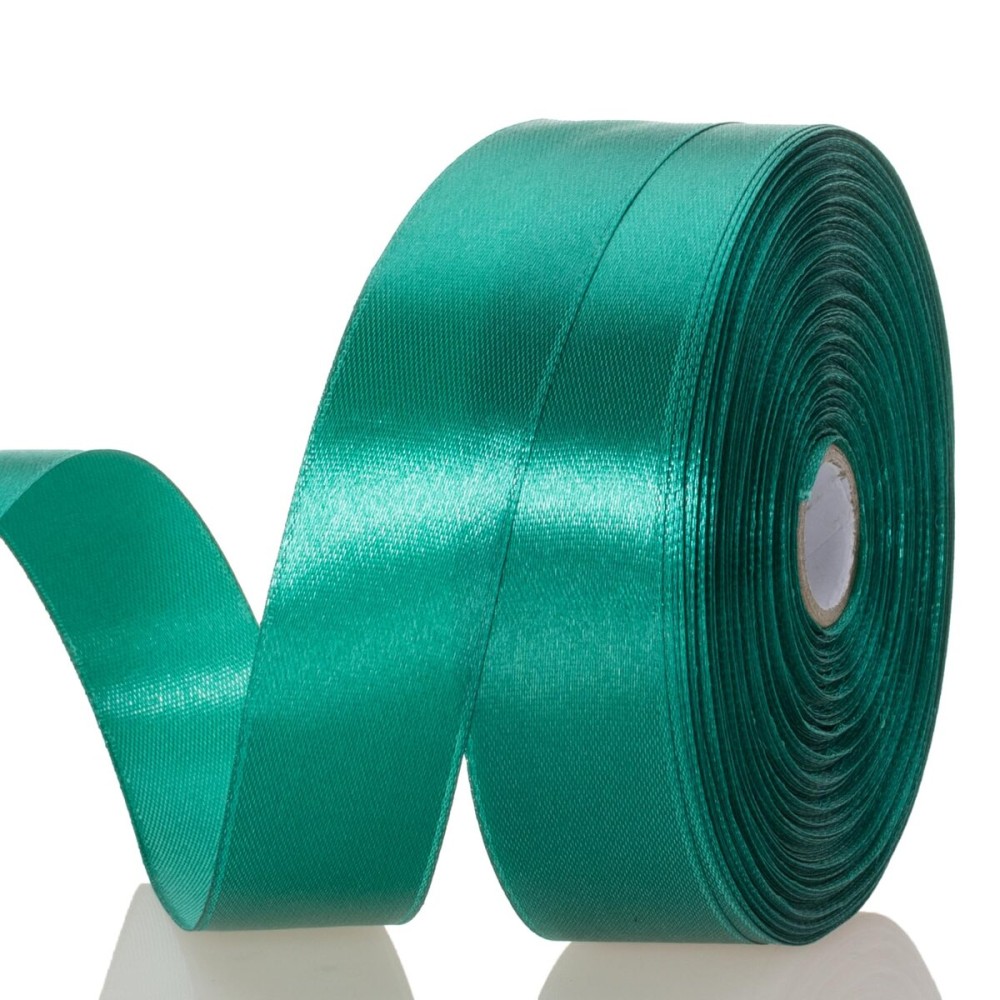 YASEO 1 Inch Teal Solid Satin Ribbon, 50 Yards Craft Fabric Ribbon for Gift Wrapping Floral Bouquets Wedding Party Decoration