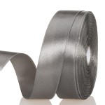 YASEO 1 Inch Steel Gray Solid Satin Ribbon, 50 Yards Craft Fabric Ribbon for Gift Wrapping Floral Bouquets Wedding Party Decoration