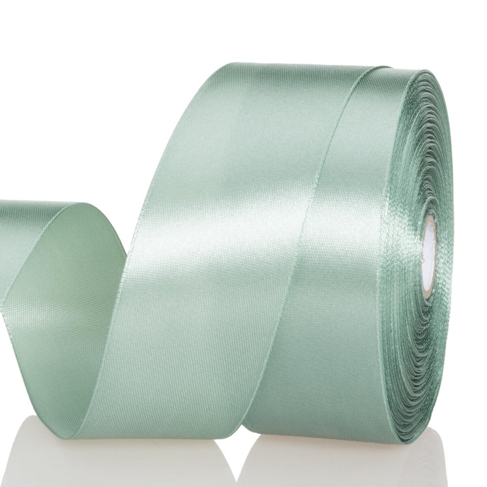 YASEO 1 1/2 Inch Sage Green Solid Satin Ribbon, 50 Yards Craft Fabric Ribbon for Gift Wrapping Floral Bouquets Wedding Party Decoration
