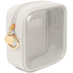 LETGO Small Makeup Bags for Purse-Mini Clear Toiletry Bag,Travel Size Toiletries Clear Cosmetic Bags Travel Essentials Car Makeup Bag Car Accessories for Women Men (Mini White)