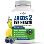 NEW AGE AREDS 2 Eye Vitamins - Lutein, Zeaxanthin, Bilberry, Astaxanthin Mineral Vision Supplement - 60 Count