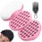 Silicone Curl Brush with Pick and Spiral Cavities, Two-Sided Hair Curling Tool for Afro Curls, Small Holes Curler for All, Pink, 1 Piece