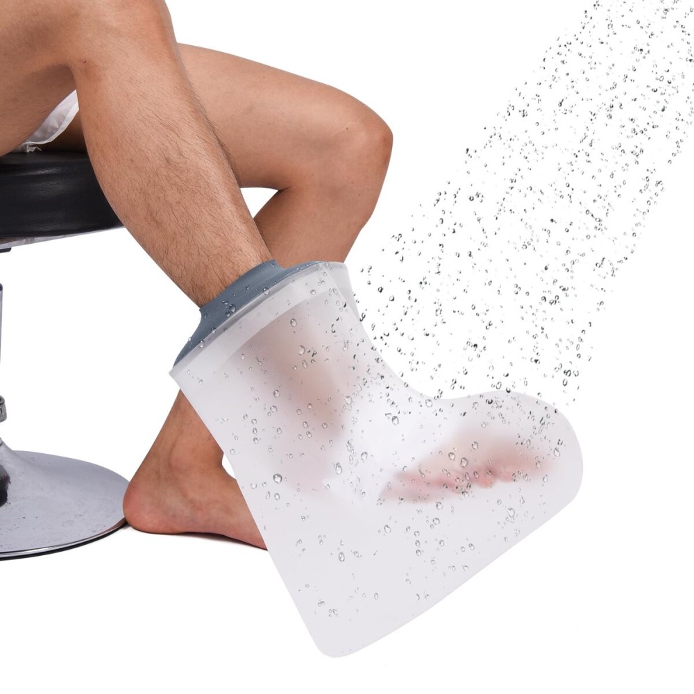 COMFYTHERA Waterproof Cast Cover for Shower Ankle Wound Protector Bath Adult Watertight Cast Bag Showering for Surgery Foot, Ankle, Burns Reusable (A-Foot)