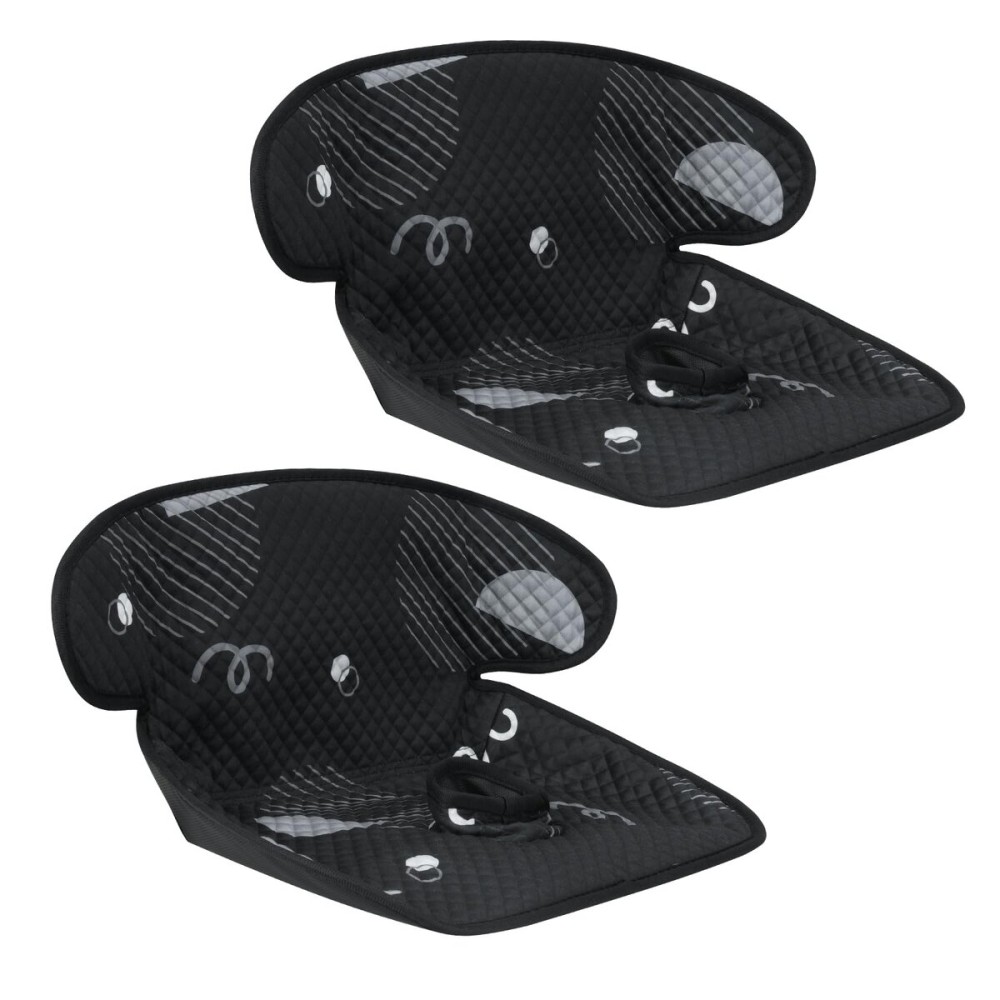INFANZIA Dry Seat, Car Seat Protector Waterproof Carseat Liner Potty Training Toddlers, Baby and Infants, Piddle Pad for Carseats Strollers (Geometric Black, 2 Packs