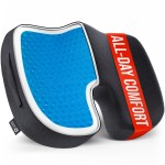 5 STARS UNITED Seat Cushion for Tailbone Pain Relief - Memory Foam Cushion for Coccyx, Hemorrhoid, Sciatica & Post-Surgery Recovery - Wheelchair, Car, Desk, Gaming & Office Chairs, Arctic Black