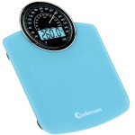 Adamson Hybrid 2-in-1 Analog & Digital Weighing Scale for Body Weight up to 400lbs - Thick Tempered Glass - Extra Large Display - Easy to Read Digital Bathroom Scale - New - Light Blue