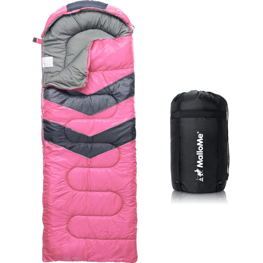 MalloMe Sleeping Bags for Adults Cold Weather & Warm - Backpacking Camping Sleeping Bag for Kids 10-12, Girls, Boys - Lightweight Compact Camping Essentials Gear Accessories Hiking Sleep Must Haves