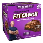 FITCRUNCH Snack Size Protein Bars, 6-Layer Baked Bar, 4g of Sugar, Gluten Free & Soft Cake Core (18 Bars, Chocolate Brownie)