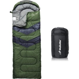 MalloMe Sleeping Bags for Adults Cold Weather & Warm - Backpacking Camping Sleeping Bag for Kids 10-12, Girls, Boys - Lightweight Compact Camping Essentials Gear Accessories Hiking Sleep Must Haves
