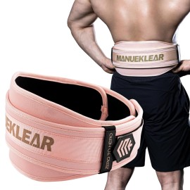 Weight Lifting Belt, Lifting Belts for Women Men,MANUEKLEAR Weightlifting Belt Quick Locking Back Support for Bodybuilding, Fitness, Powerlifting, Cross Training, Squats, Workout, Exercise (Pink, S28-33inches)