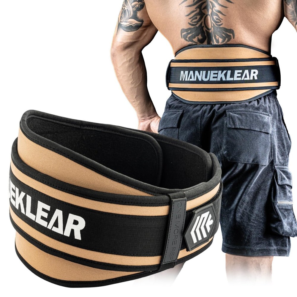 Weight Lifting Belt, Lifting Belts for Women Men,MANUEKLEAR Weightlifting Belt Quick Locking Back Support for Bodybuilding, Fitness, Powerlifting, Cross Training, Squats, Workout, Exercise (Khaki, S28-33inches)
