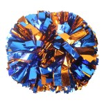 Hooshing 2PCS Blue and Orange Pom Poms Cheerleading with Baton Handle for Team Spirit Sports Dance Cheering Gift