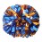Hooshing 2PCS Blue and Orange Pom Poms Cheerleading with Baton Handle for Team Spirit Sports Dance Cheering Gift