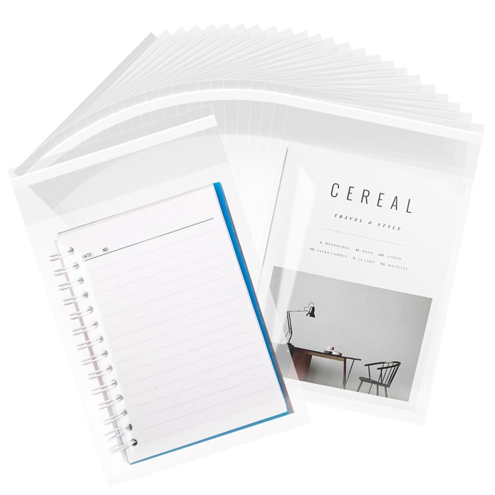 LEOSINDA 100 Pcs 7.5 X 10.5 Inches Transparent Resealable Cellophane Wrapping Bags Snack, Cookie, Candy Bags, Self Sealing Adhesive Gift Wrap Plastic Small Business Packaging