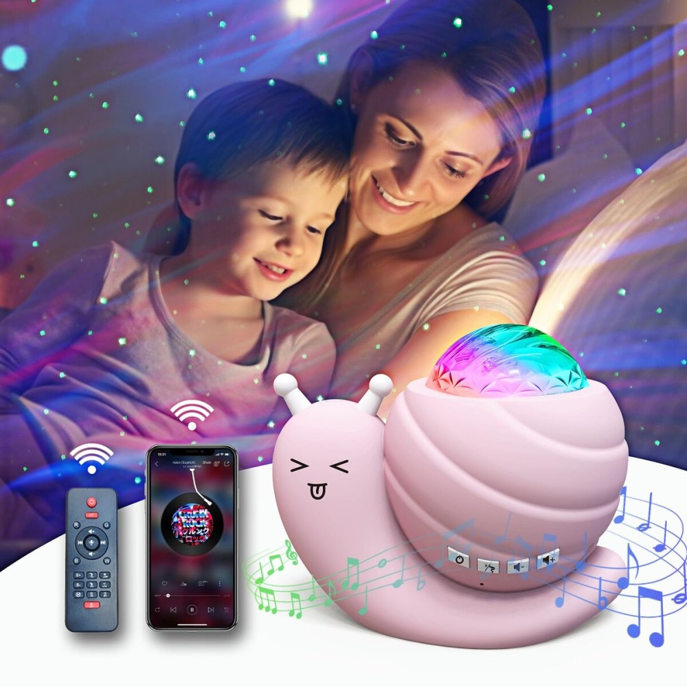Mycket Star Projector, Galaxy Projector Light, LED Night Light Lamp, Night Light Projector with Remote 360Rotating Sleep Soothing Colors Changing Music Bluetooth Speaker Timer Fuction for Bedroom