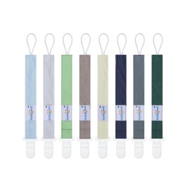babygoal Baby Pacifier Clips 8 Pack, Pacifier Holder Clips Fits for Most Pacifier and Binkies-Neutral Color 8PS41