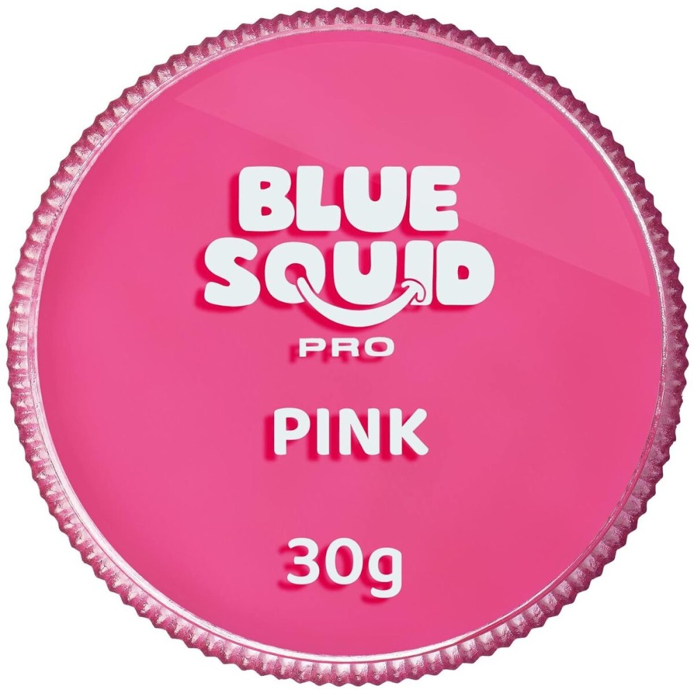Blue Squid Face Paint Water Based Single Cake Professional Face Paint & Body Paint - Water Activated, Kids Adults Face Painting for Costume, Halloween Makeup, Cosplay - Classic Pink Face Paint 30g