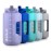 ZULU Goals 128oz Half Gallon Plastic Water Bottle with Straw and Time Marker | Large Reusable Jug with Handle and Leak Proof Lid for All Day Hydration, Gym and Outdoors, Gift Ready, Violet