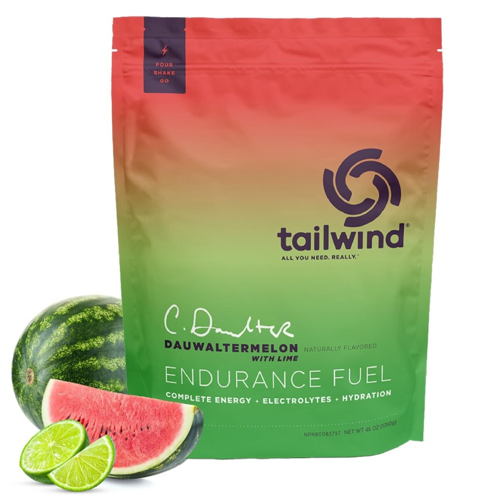 Tailwind Nutrition Endurance Fuel, Carbohydrate & Electrolyte Sports Drink Mix Powder, Gluten-Free, Vegan, Dauwaltermelon, 50 Servings