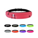 WATERFLY Running Belt Fanny Pack: Runner Marathon Jogging Waist Pack Sport Workout Exercise Fitness Phone Holder Belt for Men Women Jogger Slim Waistband Black