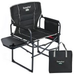 SUNNYFEEL Camping Directors Chair, Heavy Duty,Oversized Portable Folding Chair with Side Table, Pocket for Beach, Fishing,Trip,Picnic,Lawn,Concert Outdoor Foldable Camp Chairs