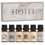SALUBRITO Hotel Fragrance Oil Set, Luxury Essential Oil Set for Diffuser, Candle, Soap Making Scents, Luxury Night, White Tea, Lemon & Thyme, Citrus Bliss, Hotel Lobby, Jasmine & Mint, Strong Scented