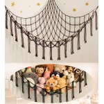 mirolam Stuffed Animal Storage Hammock Net - Toy Hammock Net for Stuffed Animals Corner - Hanging Stuff Animal Organizer Holder Large Organization Boys Room Decor