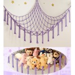 mirolam Stuffed Animal Storage Hammock Net - Toy Hammock Net for Stuffed Animals Corner - Hanging Stuff Animal Organizer Holder Large Size Baby Nursery Room Decor