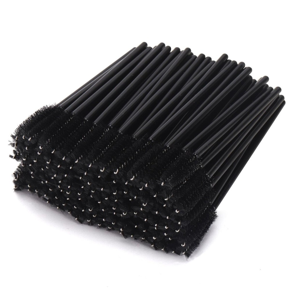 Tbestmax 100 Disposable Eyelash Brush Mascara Wands Spoolies for Eye Lashes Extension Eyebrow