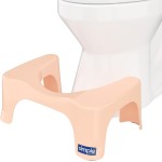 Squatty Potty Simple Bathroom Toilet Stool, Peach 7, Ergonomic Stool - Posture-Enhancing Bathroom Footrest for Improved Digestion & Constipation Relief