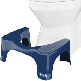 Squatty Potty Simple Bathroom Toilet Stool, Galaxy Blue 7, Ergonomic Stool - Posture-Enhancing Bathroom Footrest for Improved Digestion & Constipation Relief