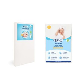 Graco Premium Crib Mattress & Protector Value Bundle (1-Pack) - Includes GREENGUARD Gold Certified Crib & Toddler Mattress, GREENGUARD Gold Certified Waterproof Protector