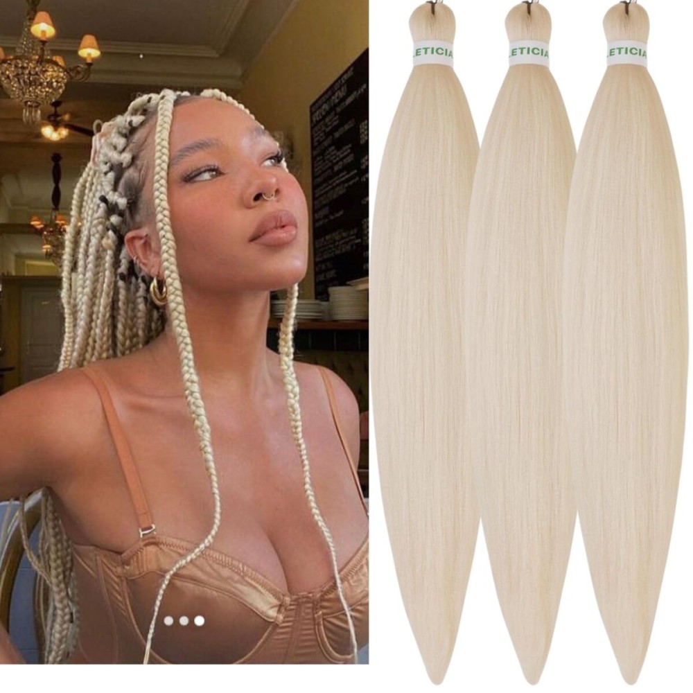 Blonde Braiding Hair Pre stretched 30Inch Long Blonde Braiding Hair Pre stretched Braid Hair