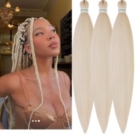 Blonde Braiding Hair Pre stretched 30Inch Long Blonde Braiding Hair Pre stretched Braid Hair