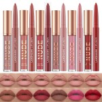 LANGMANNI 6 Matte Lipstick with 6 Lipliners Durable Makeup Set,Long-Lasting Non-Stick Cup Not Fade Waterproof Pigmented Velvet Lipgloss Kit Beauty Cosmetics Makeup Gift for Girls (C)