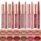 LANGMANNI 6 Matte Lipstick with 6 Lipliners Durable Makeup Set,Long-Lasting Non-Stick Cup Not Fade Waterproof Pigmented Velvet Lipgloss Kit Beauty Cosmetics Makeup Gift for Girls (C)