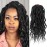 BEkjdiof Faux Locs Crochet Hair Pre-looped Short 6Packs 16Inch Goddess Locs Crochet Hair, Soft Curly Ends Dreadlocks Faux Crochet Locs Synthetic Braids Extensions 72strands(16\'\', 1B)