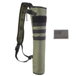 KRATARC Archery Lightweight Back Arrow Quiver Dual Use Foldable Compact Hip Arrows Bag with Molle System Hanged for Target Shooting (Ranger Green - Diameter 4\'\')