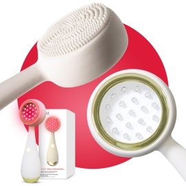 PMD Beauty Redvolution Facial Device - Silicone Brush & Facial Red Light Therapy Devices - Light Therapy for Face - Firms & Tones Skin