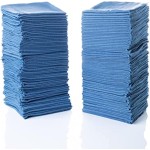 SIMPLI-MAGIC Premium Cotton Shop Towels 14x12 (125 Pack) - Reusable Cleaning Shop Rags for Automobiles, Industries, Garage and Homes (Blue)