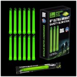 PartySticks Emergency Glow Sticks - 12 Ultra Bright Individually Wrapped Military Grade Chem Lights - 12 Hour Bulk Tactical Light Sticks for Survival Gear, Camping, and Power Outages